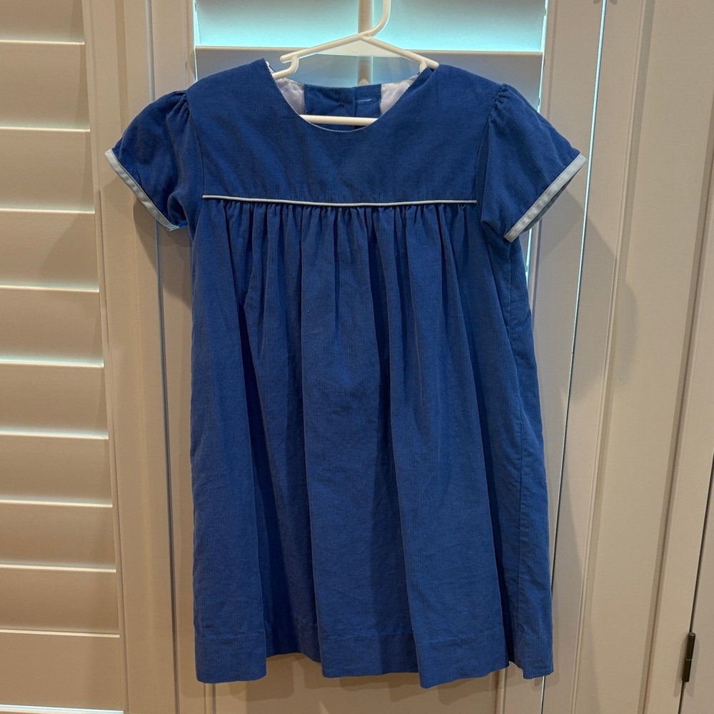 The Beaufort Bonnet Company Blue Corduroy Dress
